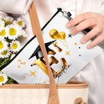 Personalised Initial Graduation Cap Name Makeup Bag with Wristband Graduation Gift for Friend Family