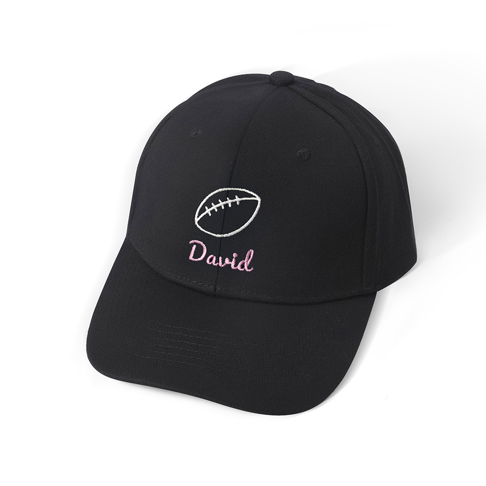 Personalized Embroidered Ball Icon Baseball Cap Adjustable Band with Name and Number Gift for Ball Sports Lover