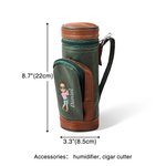 Personalized Cartoon Character Leather Golf Bag Gear Organizer with Name Anniversary Birthday Father's Day Gift for Golf Lovers Men