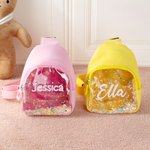 Personalized Shakable Sequins Cute Colorful Fanny Pack Cross Body Bag with Name Birthday Vacation Gift for Kids