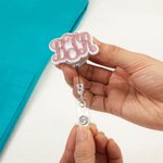 Personalized Acrylic Monogram Badge Reel Medical Birthday Appreciation Gift for Doctor Nurse Medical Staff