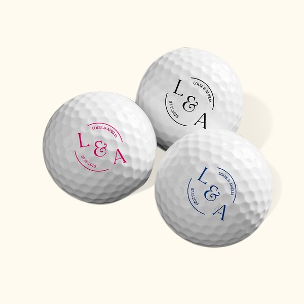 Personalisierte Hochzeit Golfball mit Namen und Hochzeitsdatum Hochzeit Party Gunst Souvenir Geschenk für Golf-Enthusiasten Paar