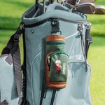 Personalisierte Cartoon-Charakter PU-Leder Wertsachentasche Golfballtasche mit Namen Jahrestag Geburtstag Vatertag Geschenk für Golfliebhaber Herrn