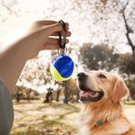 Personalised 3D Printing Lightweight Dog Toy Tennis Ball Holder with Keychain and Name Birthday Pet Backpack Accessories Gift for Dog Lovers