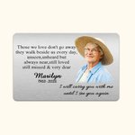 Personalised I Will Carry You Until I See You Again Photo Wallet Card Memorial Gift for Family