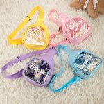 Personalized Shakable Sequins Cute Colorful Fanny Pack Cross Body Bag with Name Birthday Vacation Gift for Kids