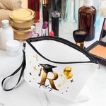 Personalised Initial Graduation Cap Name Makeup Bag with Wristband Graduation Gift for Friend Family