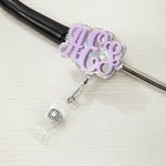 Personalized Acrylic Monogram Badge Reel Medical Birthday Appreciation Gift for Doctor Nurse Medical Staff