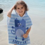 Gepersonaliseerd Schattig Dier Hamster Uil Streep Zacht Sneldrogend Kinder Strandlaken met Naam Zomervakantie Strandbenodigdheden Verjaardagscadeau voor Kinderen