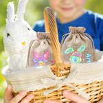 Personalisierte niedliche Ostern Hase Sackleinen Geschenk Tasche mit Namen Ostern Urlaub Party Favors Geschenk für Jungen Mädchen