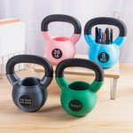 Personalised Multicolour 3D Printed Kettlebell Pencil Holder Desk Organizer with Text Funny Gym Gift for Weightlifter Fitness Lover