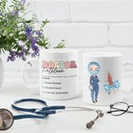 Tasse en céramique 11/15oz avec nom Cadeau d'appréciation pour le personnel médical