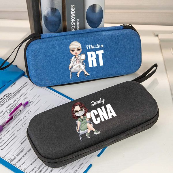Personalised Cartoon Character Stethoscope Case with Name and Occupation Birthday Appreciation Gift for Nurse Doctor Medical Staff