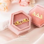 Personalisierte griechischen Buchstaben Ohrstecker Zierliche Schmuck Bid Day Sorority Geburtstag Geschenk für Schwestern Freunde | Callie × Affinität Lizenzierung