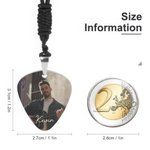 Henkilökohtainen Guitar Pick Kudottu Cord kaulakoru valokuva ja nimi Musiikki Performance Accessory Syntymäpäivälahja kitaristit Muusikko