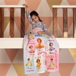 Personalisierte Prinzessin Schloss Fantasy Einhorn weiche Decke mit Namen Home Decor Geburtstag Baby Dusche Geschenk für Kinder