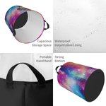 Personalisierte Faux Glitter Cartoon Charakter großen Namen zusammenklappbar Wäsche Aufbewahrungskorb mit Griff Housewarming Geburtstag Geschenk für Jungen Mädchen