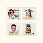 Personalisierter Tattoo-Aufkleber Bierflasche-Kühlmanschette mit Porträt und Namen Party Abschlussfeier Graduierung Geschenk für Absolventen