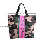 Personalisierte Camouflage rosa und grün Sorority große Tragetasche mit Namen Reisezubehör Geburtstag Geschenk für Schwestern Freunde