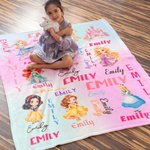 Personalisierte Prinzessin Schloss Fantasy Einhorn weiche Decke mit Namen Home Decor Geburtstag Baby Dusche Geschenk für Kinder