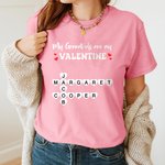 Personalized Multicolor Crosswords Scrabble Puzzle T-shirt Sweatshirt Funny Mother's Day Gift for Mom Grandma