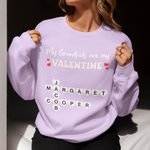 Personalized Multicolor Crosswords Scrabble Puzzle T-shirt Sweatshirt Funny Mother's Day Gift for Mom Grandma