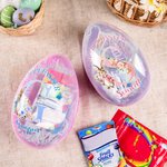 Personalized Happy Easter Bunny Flowers Initial Easter Egg with Name Basket Filler Easter Party Gift for Kids