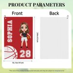 Personalized Basketball Football Cartoon Soft Quick Dry Waffle Towel with Name and Hanging Clip Sports Accessories Birthday Gift for Sports Lovers