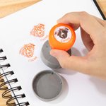 Personalized Cat Dog Pet Face Portrait Colorful Self-Inking Stamp with Name Birthday Pet Memorial Sympathy Gift for Pet Owner Lovers