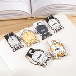 Personalisiertes Niedliches Magnetisches Katze Design Lesezeichen mit Namen Geburtstag Geschenk für Tierliebhaber Bücherwurm Buchliebhaber