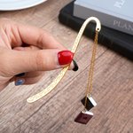 Personalisierte Miniatur 1-3 Buchdeckel Charms Retro Edelstahl Haken Lesezeichen Accessoire Geburtstag Geschenk für Buchliebhaber Bücherwurm