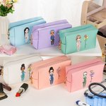 Personalisierte Bogen Stethoskop Geburt Blume PU Leder Kosmetiktasche mit Namen Geburtstag Anerkennung Krankenschwester Woche Geschenk für medizinisches Personal
