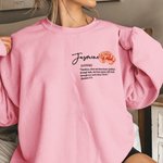 Personalised Birth Flower T-Shirt Sweatshirt Hoodie with Name Mother's Day Appreciation Birthday Gift for Moms Grandmas Women