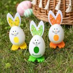 Huevos de Pascua personalizados con nombre Juego de 3 huevos de Pascua para regalar a los niños
