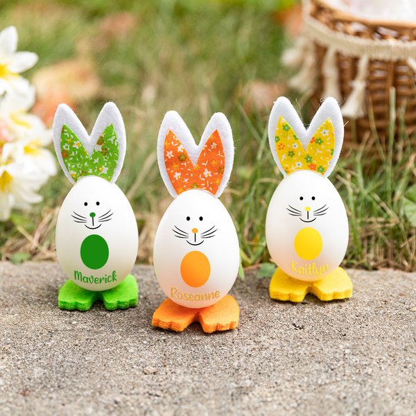 Huevos de Pascua personalizados con nombre Juego de 3 huevos de Pascua para regalar a los niños