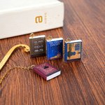 Personalisierte Miniatur 1-3 Buchdeckel Charms Retro Edelstahl Haken Lesezeichen Accessoire Geburtstag Geschenk für Buchliebhaber Bücherwurm