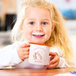 Personalizado lindo conejito floral inicial 12oz esmalte taza con nombre feliz Pascua cumpleaños regalo para niños niñas