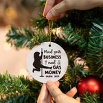 Décoration en céramique pour arbre de Noël personnalisée, drôle, danseur de pole dance, argent du gaz