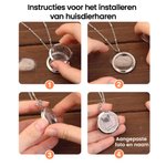 Gepersonaliseerde Hondenharen Halsketting Herinneringssieraad met Portret Cadeau bij Overlijden Huisdier voor Haar