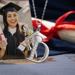 Personalizada delicada Graduación Cap Circonio Collar Inicial Graduación Keepsake Regalo de cumpleaños para los graduados