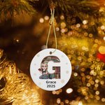 Personalisierte Cartoon Charakter Bücherregal Schneeflocken Lesen Mädchen Ornament mit Namen Baumschmuck Weihnachtsgeschenk für sie