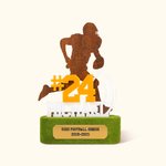 Placca commemorativa personalizzata del giocatore di calcio con nome e numero Decorazione per la casa Regalo di laurea per l'amante del giocatore di calcio