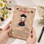 Personalizado Cartoon Graduación Carácter A5 A6 Cuaderno con nombre y texto Graduación Cumpleaños Regalo para las mujeres graduadas