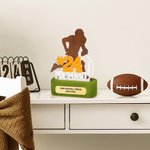 Placca commemorativa personalizzata del giocatore di calcio con nome e numero Decorazione per la casa Regalo di laurea per l'amante del giocatore di calcio
