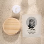 Personalisiertes Foto LED-Gedenklicht für Hunde Katzen mit Foto Text Holzdeckel und Mattglas Haustier Verlust Trost Geschenk für Tierbesitzer