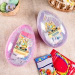 Personalisierte niedliche Hasenohren Bagger Design füllbare Jumbo-Ostereier mit Multicolor Name Ostereierjagd Party Geschenk für Kinder