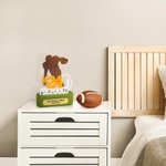 Placca commemorativa personalizzata del giocatore di calcio con nome e numero Decorazione per la casa Regalo di laurea per l'amante del giocatore di calcio