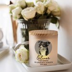 Personalisiertes Foto LED-Gedenklicht für Hunde Katzen mit Foto Text Holzdeckel und Mattglas Haustier Verlust Trost Geschenk für Tierbesitzer