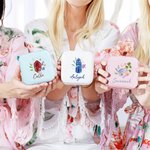 Personalizado piedra de nacimiento joyero cuadrado con nombre de viaje Esenciales Cumpleaños Boda Regalo para Niñas Mujeres