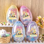 Personalisierte niedliche Hasenohren Bagger Design füllbare Jumbo-Ostereier mit Multicolor Name Ostereierjagd Party Geschenk für Kinder